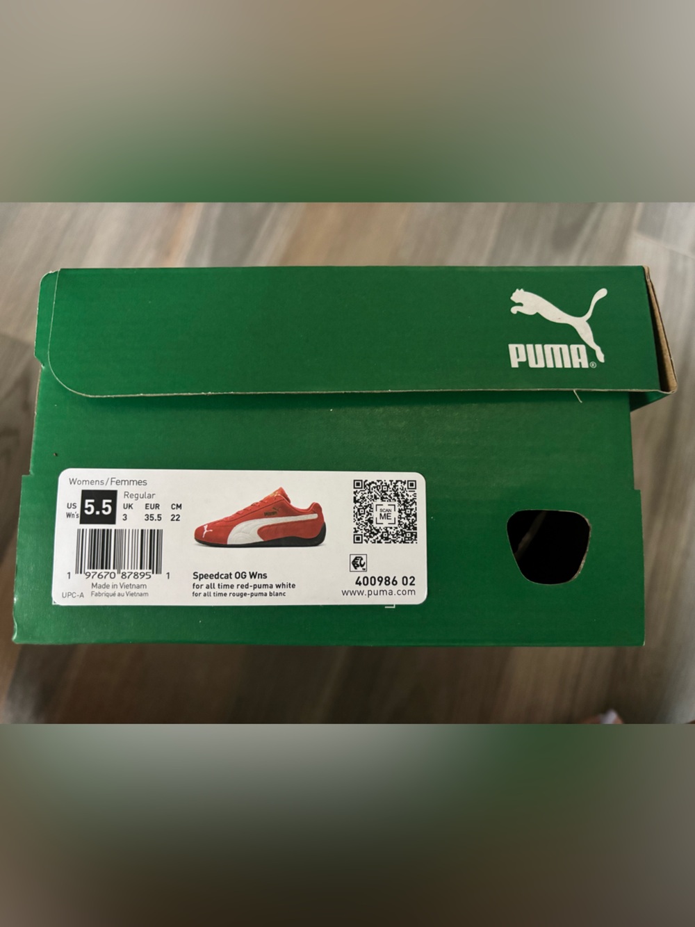 Puma Women’s Red & White Speedcat OG Sneakers